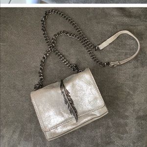 Zara leather silver crossbody
